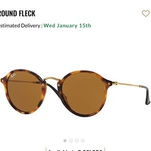 Ray ban round fleck sunglasses